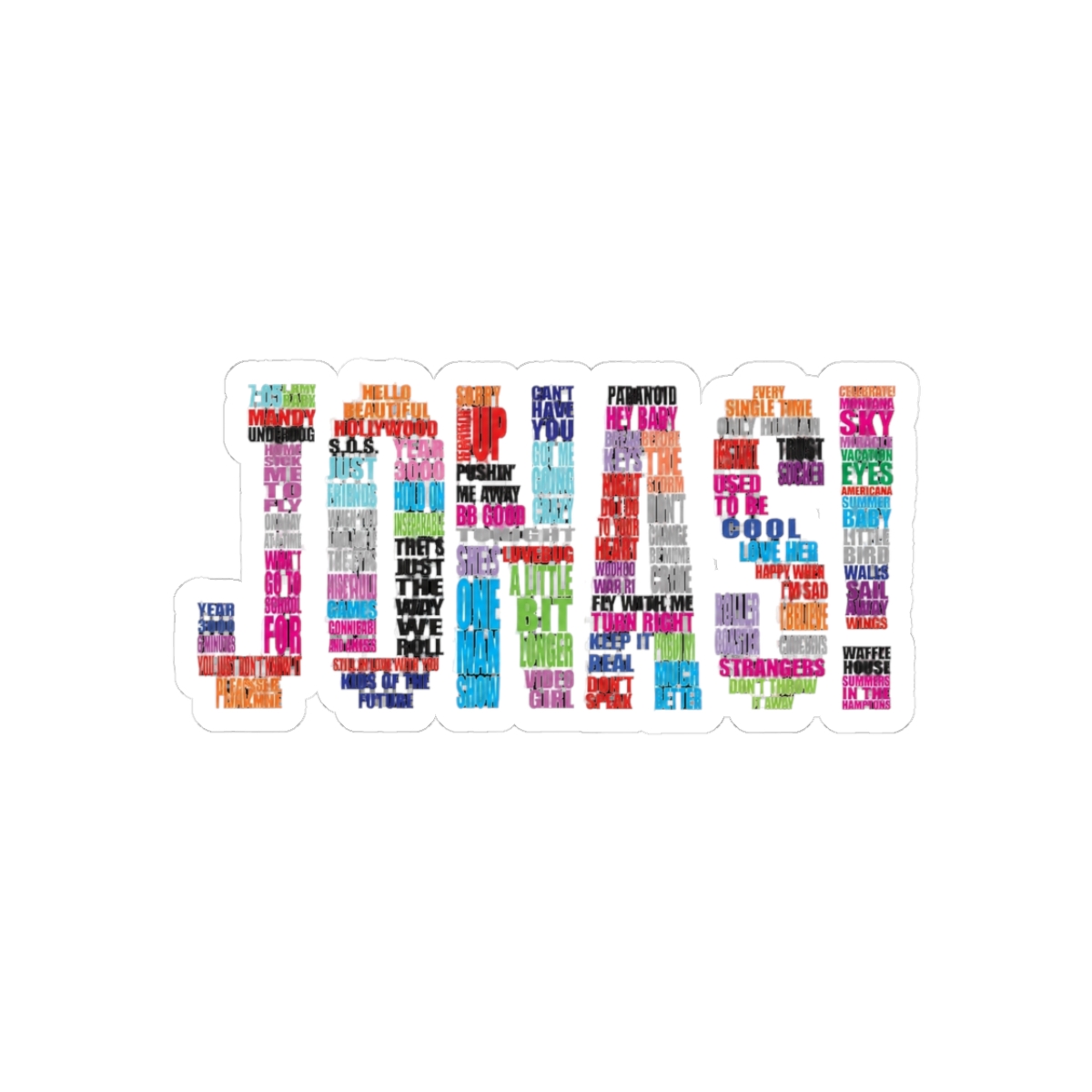 Jonas Brothers Albums Text Art