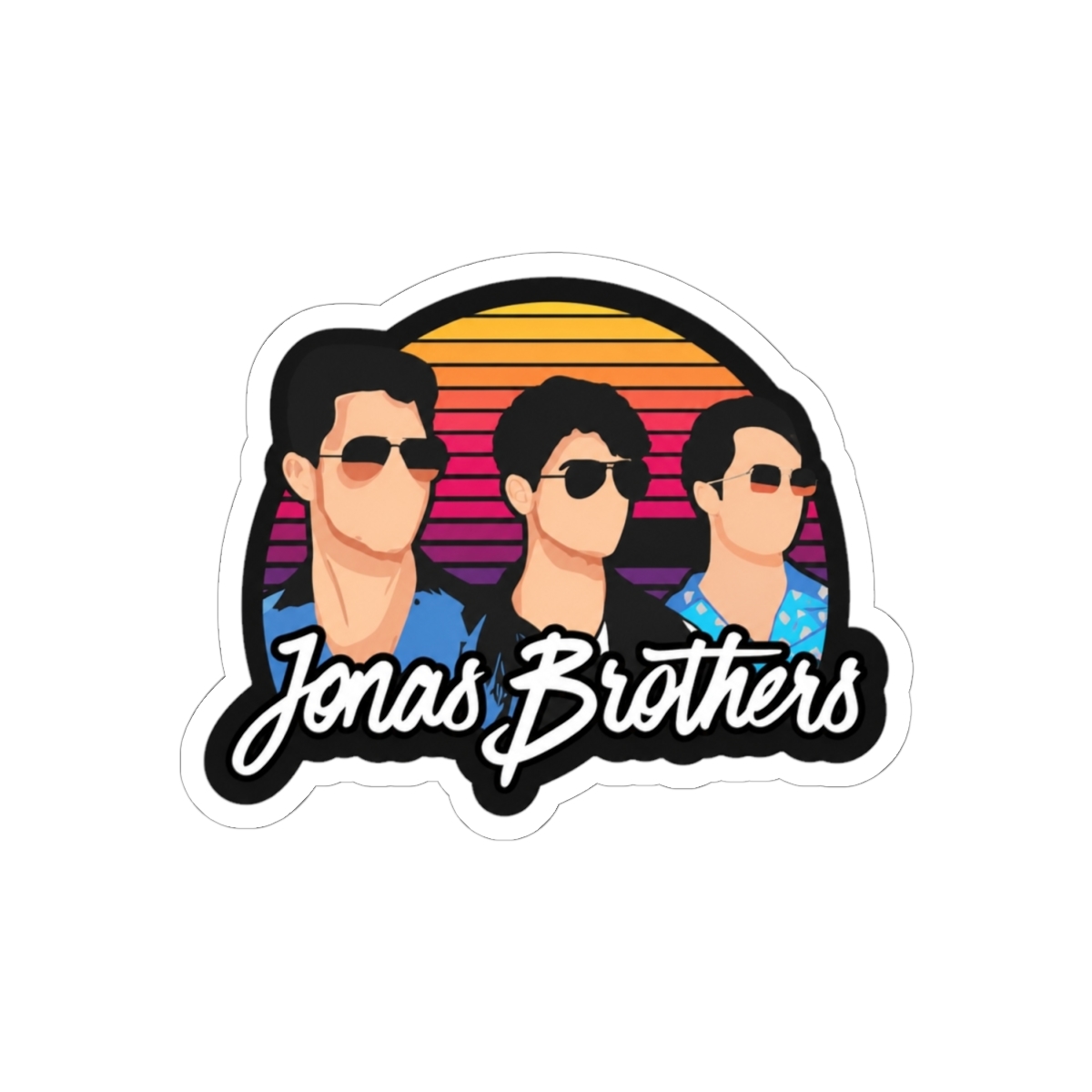 The Jonas Brothers Vintage Logo Sticker - alternate angle 1, merchandise