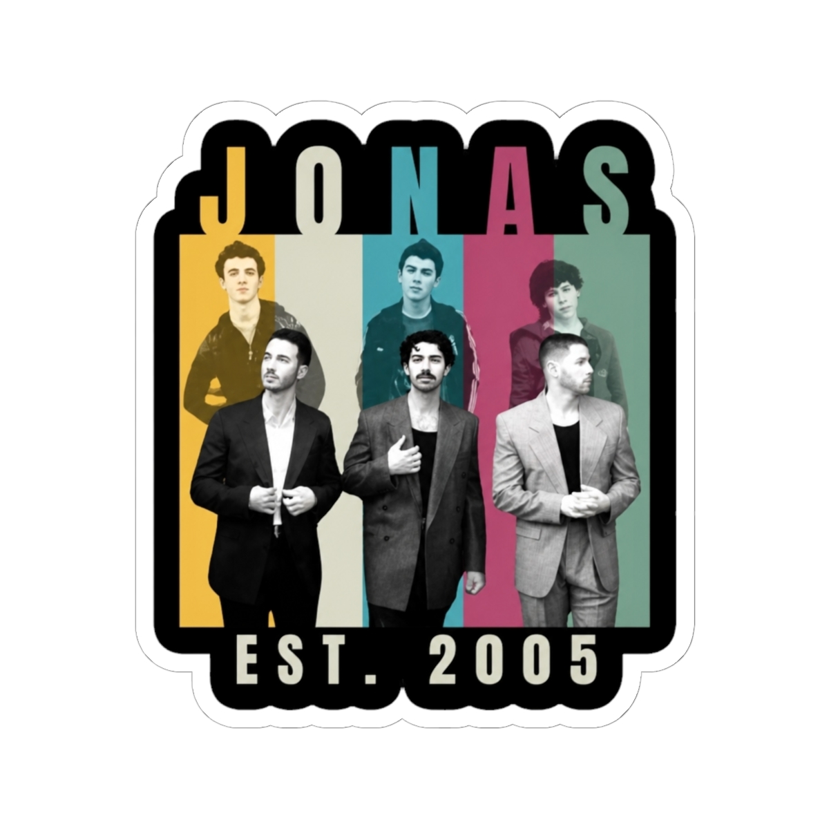 Jonas Brothers EST. 2005 20th Anniversary Tour Sticker - alternate angle 2, merchandise